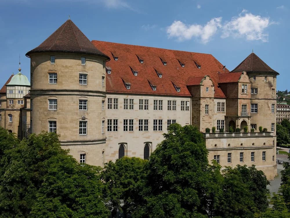 The Renaissance arcaded courtyard of the Altes Schloss in Stuttgart, Germany
