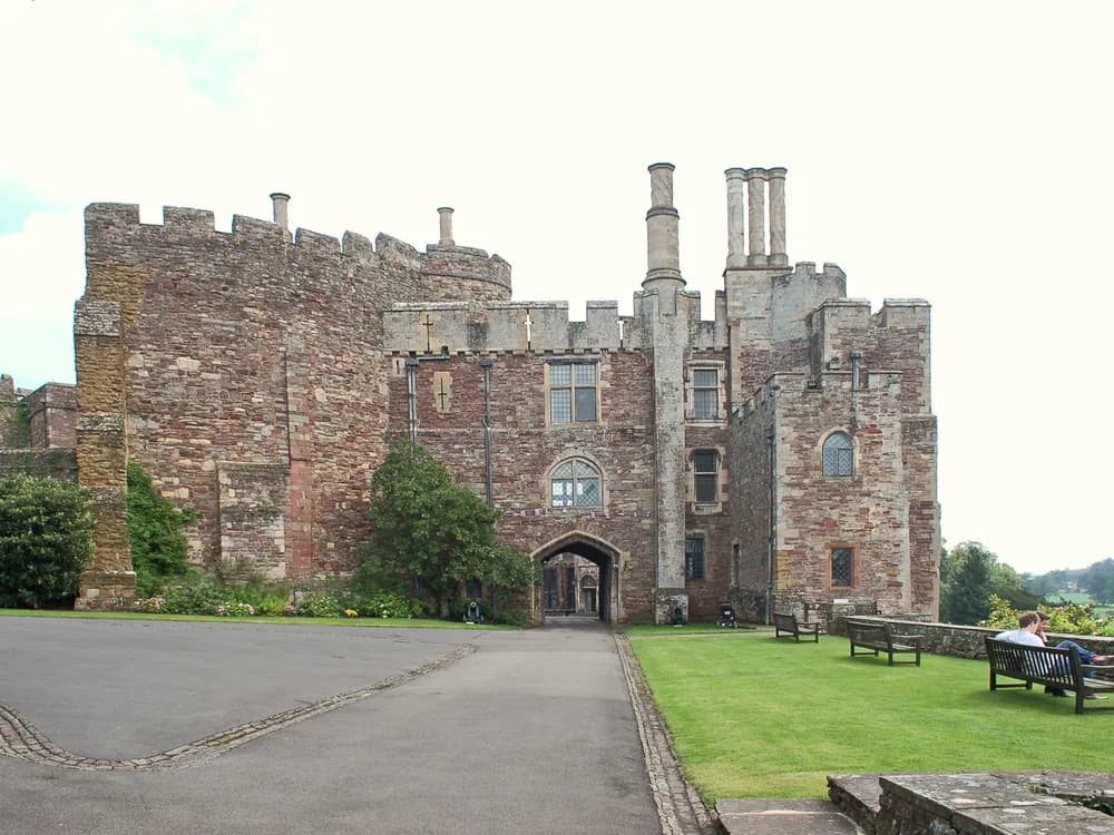 Berkeley Castle's Norman keep and medieval great hall in Gloucestershire, England