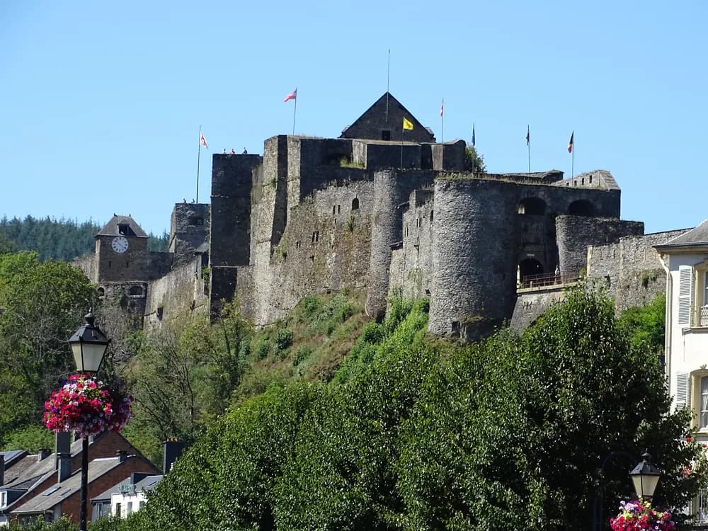 Château de Bouillon wrapped around a rocky river loop in the Belgian Ardennes