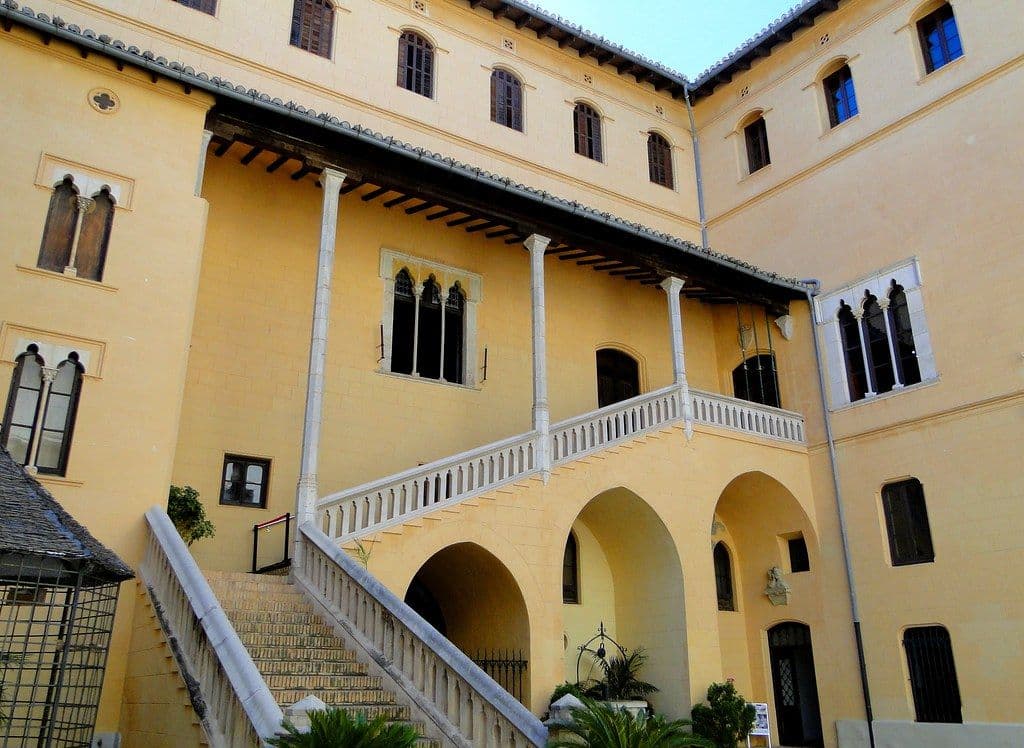 The Gandia Ducal Palace (Palau Ducal dels Borja) in Gandia, Valencia — the Gothic-origin palace of the Borgia family, birthplace of Saint Francis Borgia and home to the Baroque Golden Gallery