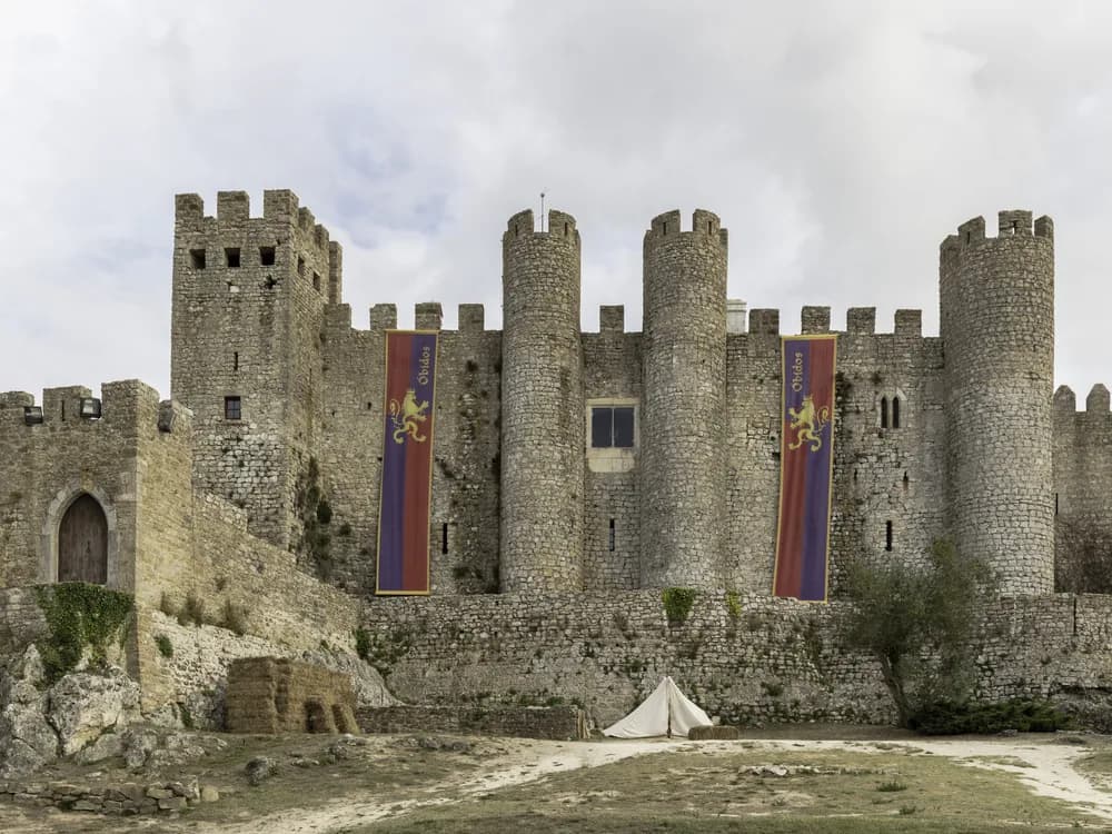 Óbidos medieval walled town and castle in central Portugal