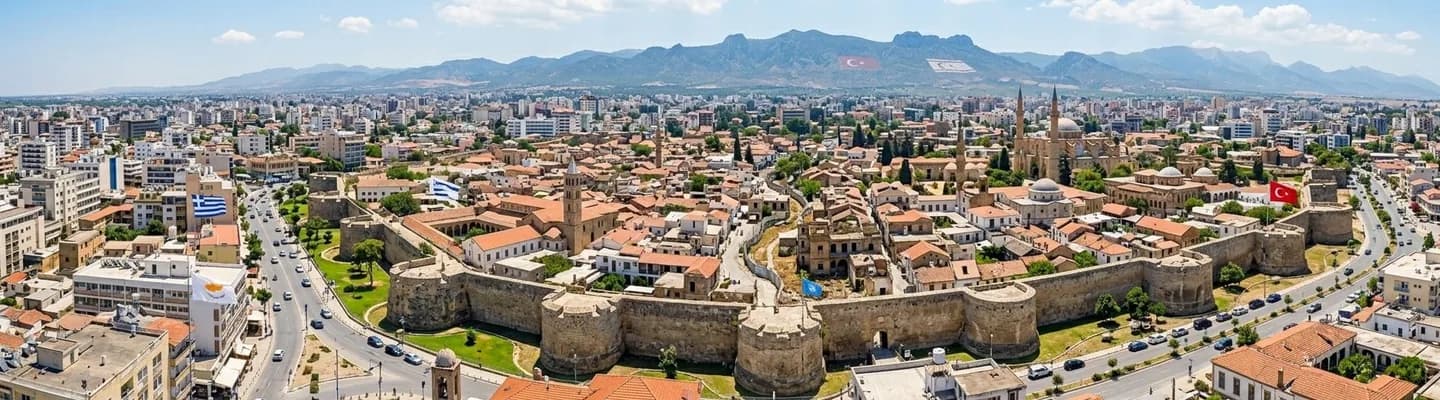 Kolossi Castle surrounded by the Cypriot countryside