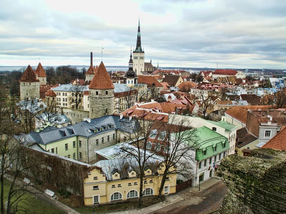 Narva Castle on the banks of the Narva River