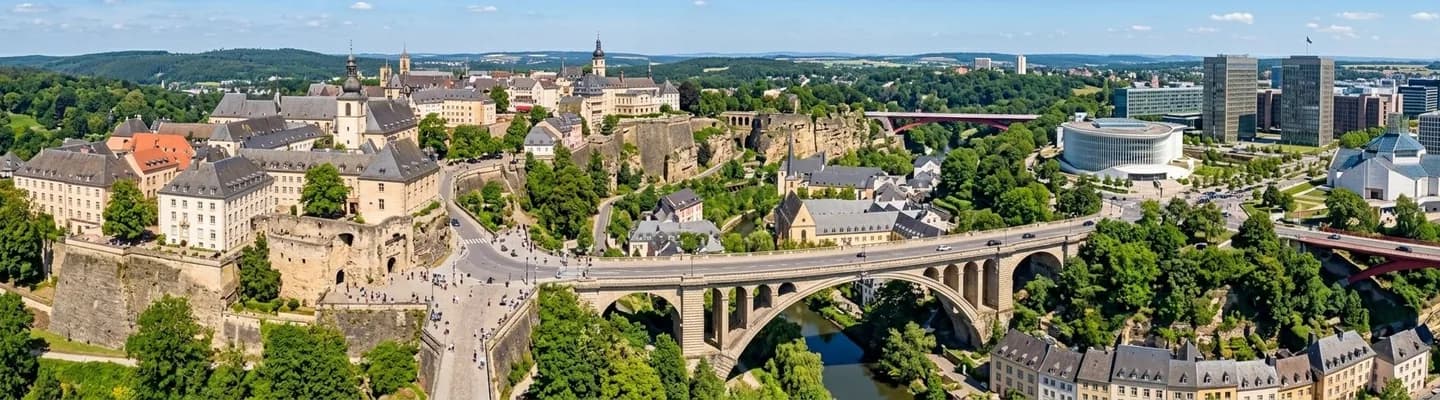 Vianden Castle perched dramatically above the Our river valley