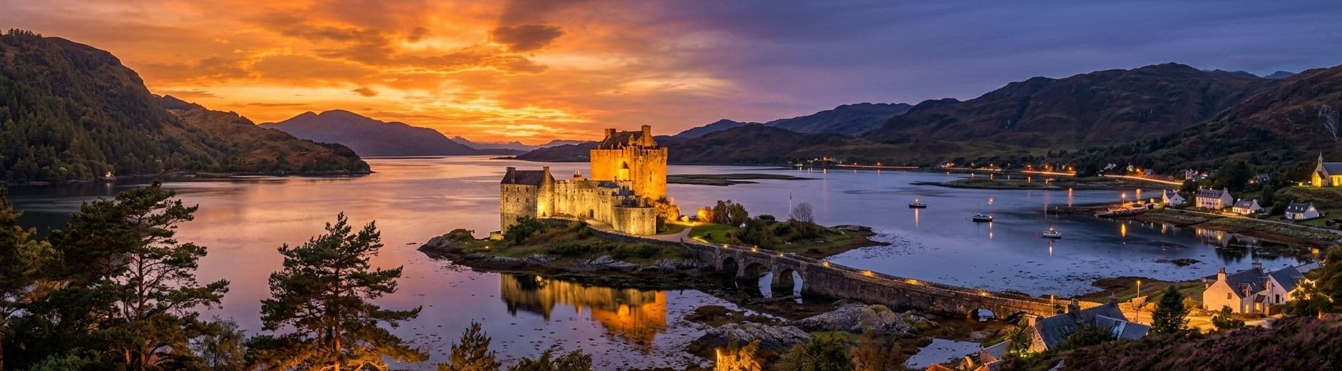 Eilean Donan Castle on Loch Duich in the Scottish Highlands