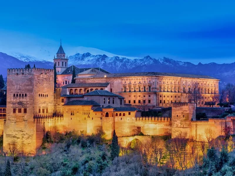 The Court of the Lions in the Alhambra's Nasrid Palaces — the centrepiece of the Andalusia Palace Route
