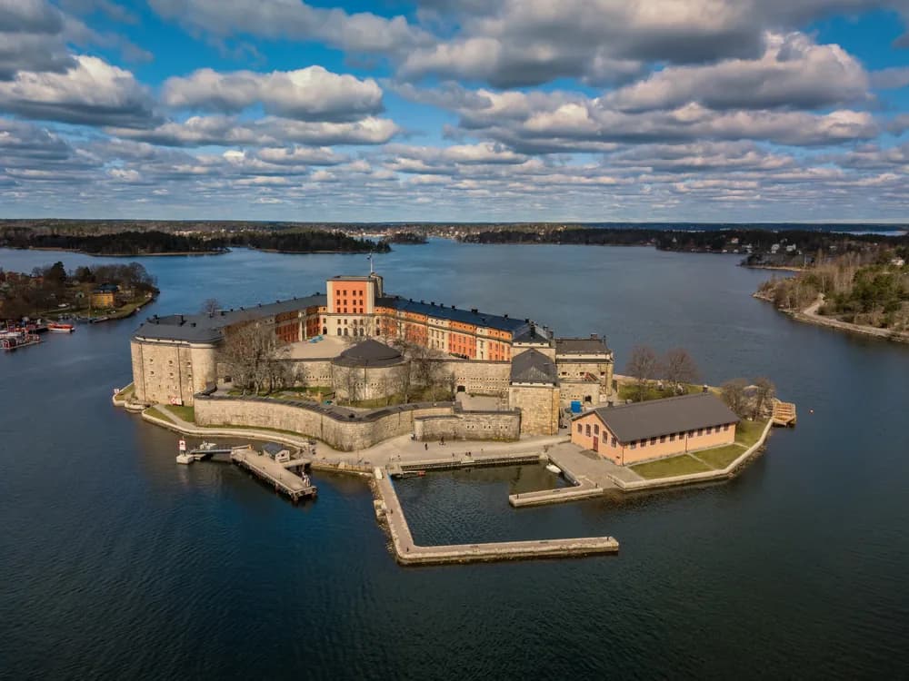 Vaxholm Fortress on its island in the Stockholm Archipelago, Sweden
