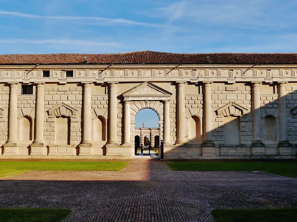 Palazzo Te in Mantua — the Gonzaga Renaissance pleasure villa by Giulio Romano on the Island of Te, with its Mannerist facade and rusticated columns, Lombardy, Italy
