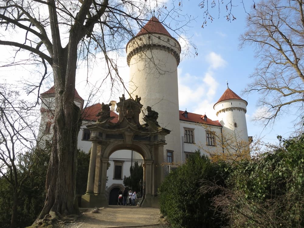 Pernštejn Castle in Moravia — one of Central Europe's best-preserved Gothic-Renaissance fortifications, known as the marble of Moravia; a stop on the Grand Moravia private tour from Prague