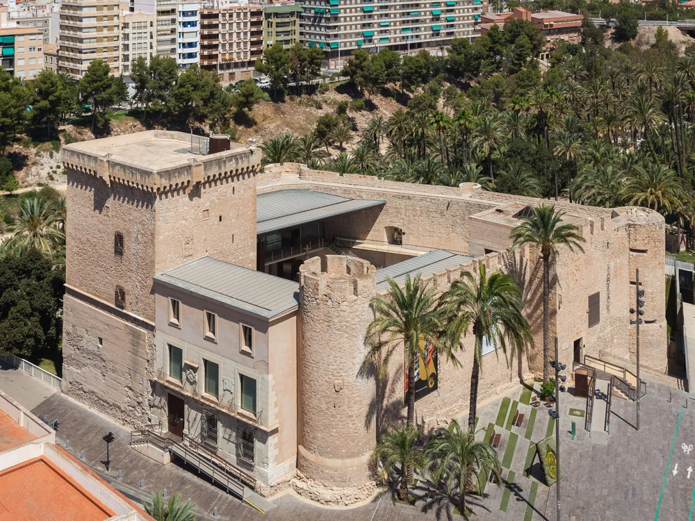 Palacio de Altamira in Elche (Elx) — the medieval palace housing MAHE (Museo Arqueológico e Histórico de Elche), Alicante Province, Valencian Community, Spain