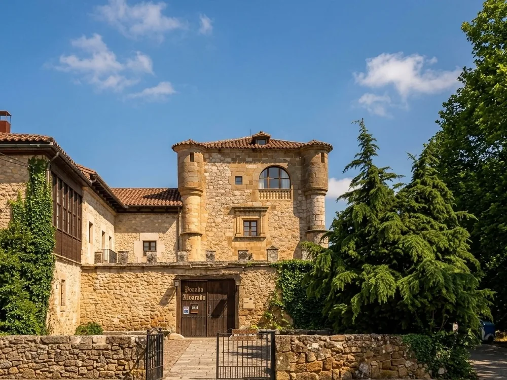 Alvarado Palace, an ancestral tower-palace in Las Merindades, Burgos province, Castile and León, Spain