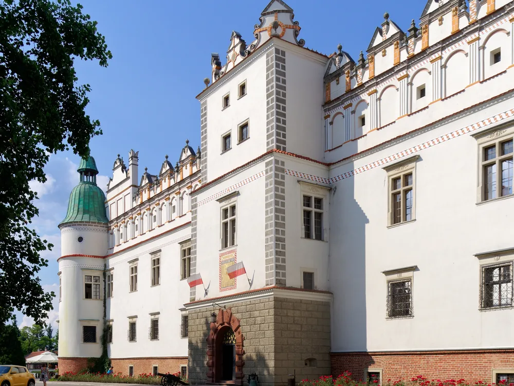 Baranów Sandomierski Castle in south-eastern Poland — a Renaissance castle-palace built around 1591–1606, with decoration inspired by Kraków's Wawel Castle