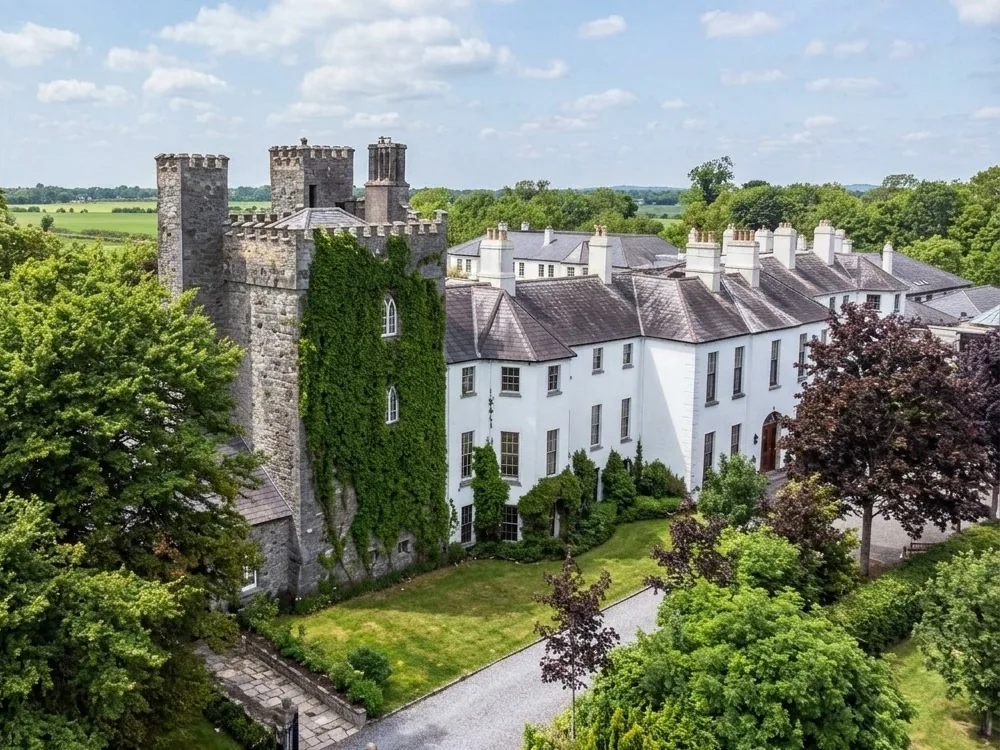 Barberstown Castle in County Kildare, Ireland, a 13th-century tower house later owned by musician Eric Clapton