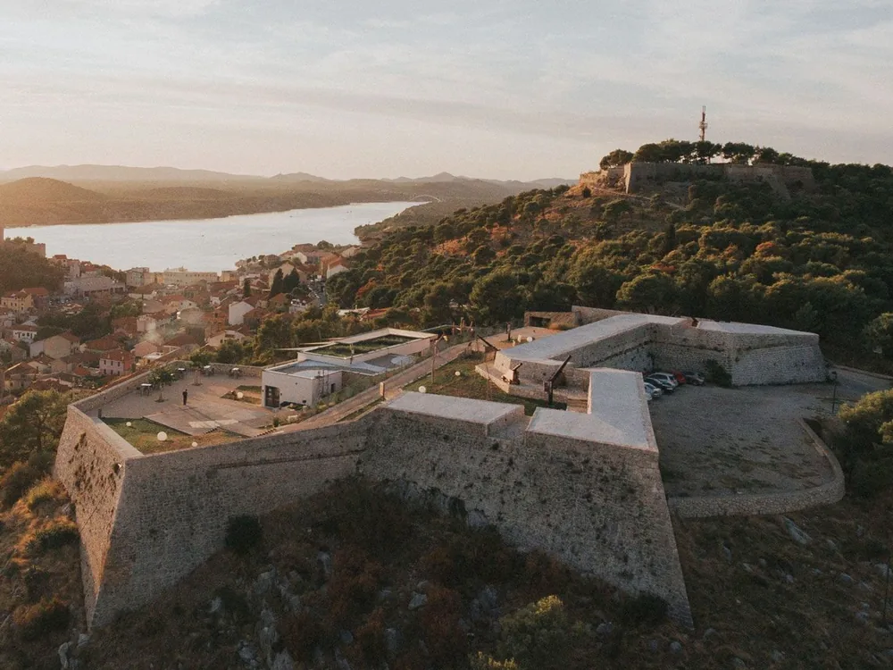 Barone Fortress — the 17th-century Venetian bastioned fortress on the hill above Šibenik, built in 1646 during the War of Candia, Šibenik-Knin County, Croatia