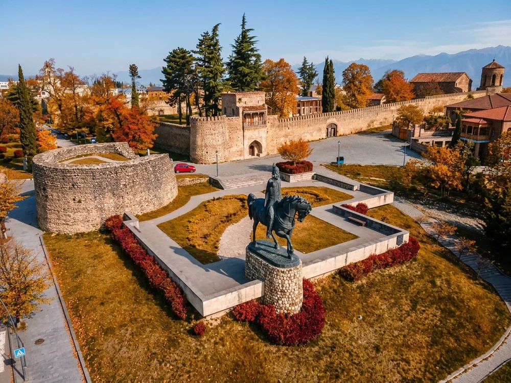 Batonis Tsikhe royal palace-fortress in central Telavi, Kakheti, Georgia — the 18th-century seat of King Heraclius II and the last royal palace of the independent Kingdom of Kartli-Kakheti