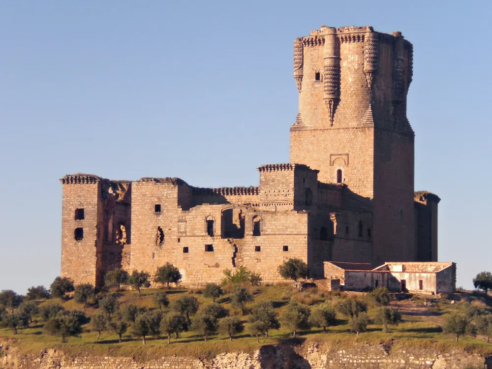 Belalcázar Castle — the Sotomayor family's 50-metre Gothic keep rising above the Los Pedroches plateau in northern Córdoba Province, Andalusia