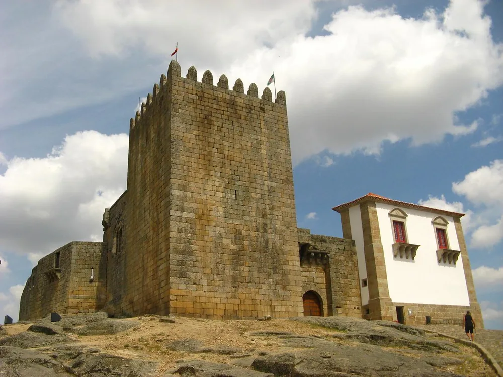 Belmonte Castle (Castelo de Belmonte) above the Serra da Estrela foothills, Centro Portugal — the medieval castle of Dom Dinis and the Cabral family, birthplace of Pedro Álvares Cabral, discoverer of Brazil