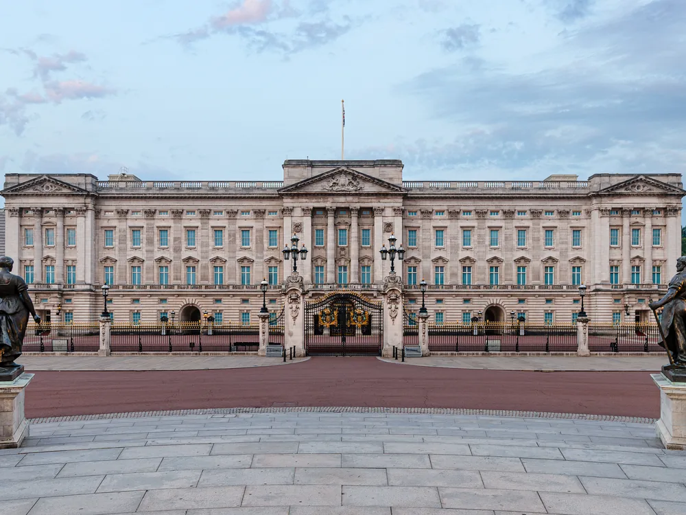 Buckingham Palace's East Wing facade facing The Mall, London
