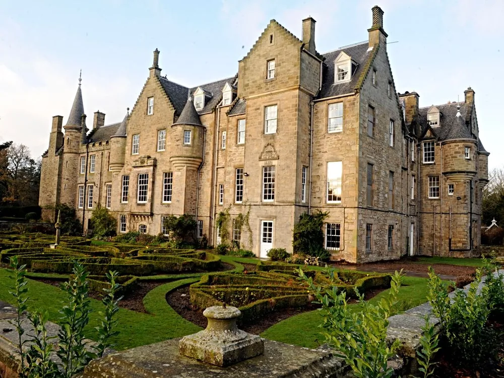 Carberry Tower near Musselburgh, East Lothian, Scotland, a 16th-century tower house enlarged in 1819 by architect David Bryce
