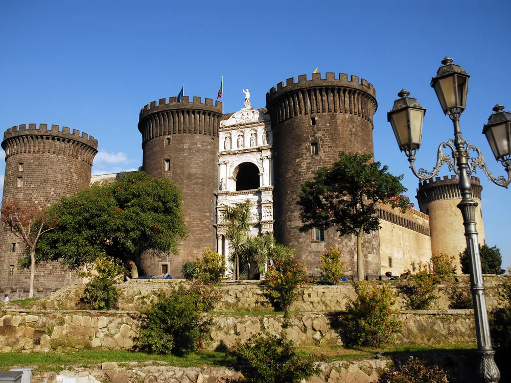 Castel Nuovo (Maschio Angioino) in Naples, Italy — the Angevin royal castle with its mid-15th-century Aragonese triumphal arch