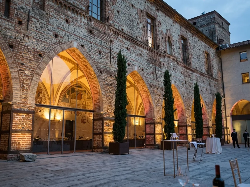 Cassano d'Adda Castle (Castello Visconteo), a 13th-century Visconti fortress near Milan, Lombardy, Italy