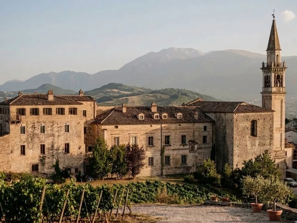 Castello di Semivicoli, a 17th-century baronial palace and Masciarelli winery hotel in Casacanditella, Abruzzo, Italy