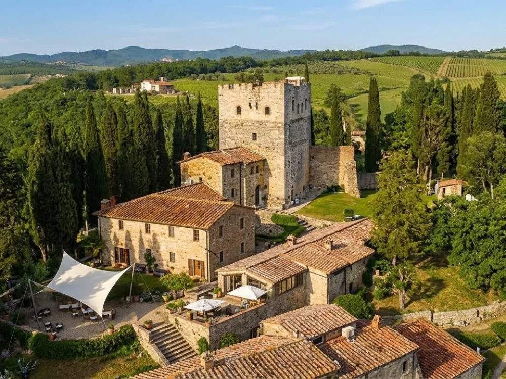 Castello di Tornano, a Ricasoli-family Chianti Classico winery estate near Gaiole in Chianti, Tuscany, Italy