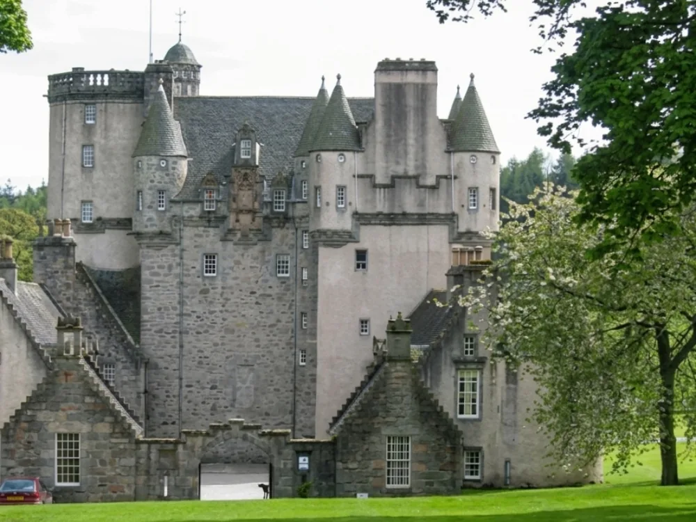 Castle Fraser near Kemnay, Aberdeenshire, Scotland, one of the largest Z-plan tower houses in Scotland