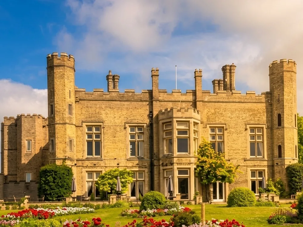 Cave Castle in South Cave, East Riding of Yorkshire, England, an 1875 castellated country house with a James Braid golf course