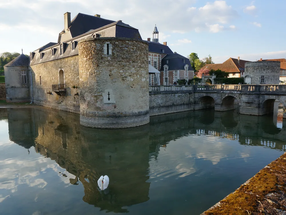 Château d'Étoges, a 17th-century royal staging post in the Champagne countryside, Étoges, France