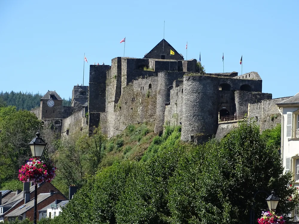 Château de Bouillon wrapped around a rocky river loop in the Belgian Ardennes