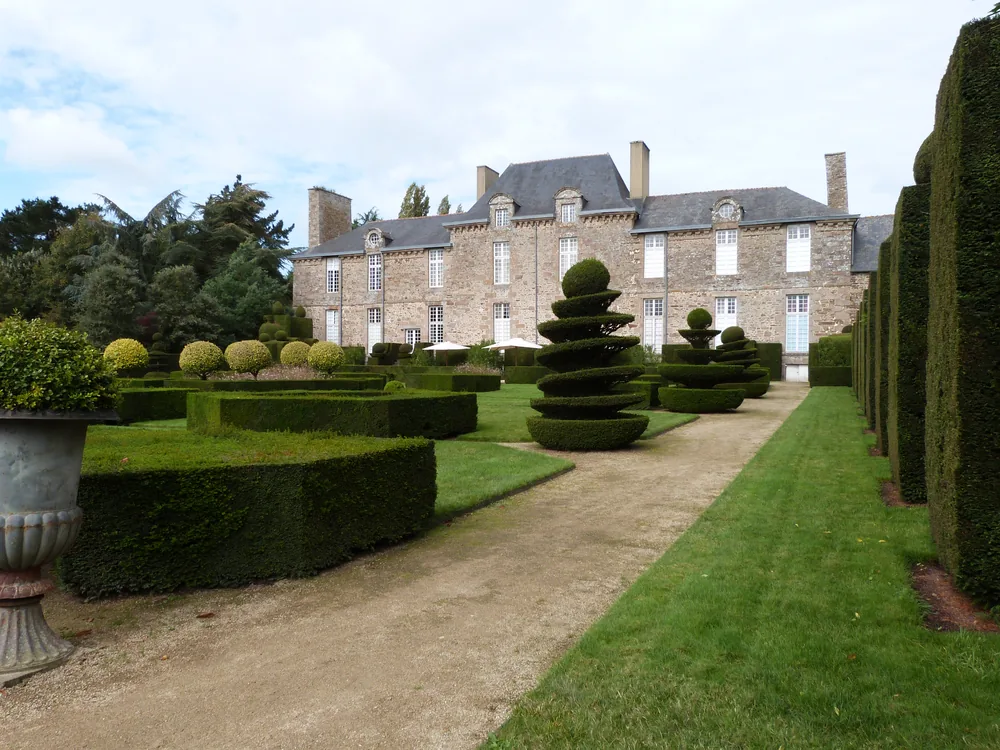 Château de la Ballue, a 17th-century château with celebrated formal gardens, Brittany, France