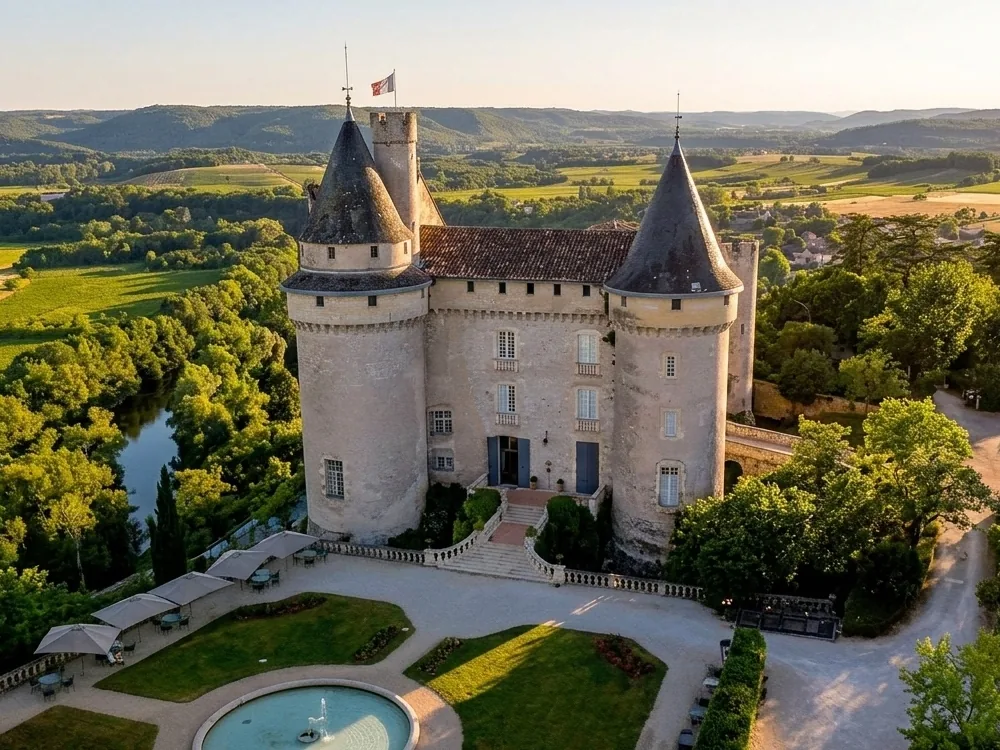 Château de Mercuès, a 13th-century bishops' fortress and Relais & Châteaux wine estate above the Lot Valley, France