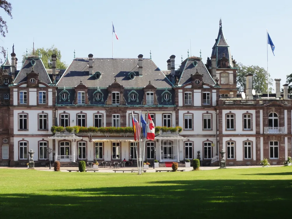 Château de Pourtalès, an 18th-century château rebuilt after two world wars, Strasbourg, Alsace, France