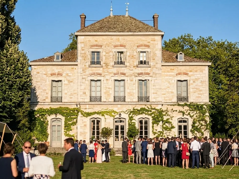 Château des Charmes, an 1850 residence overlooking the Saône Valley and Beaujolais mountains, Guéreins, France