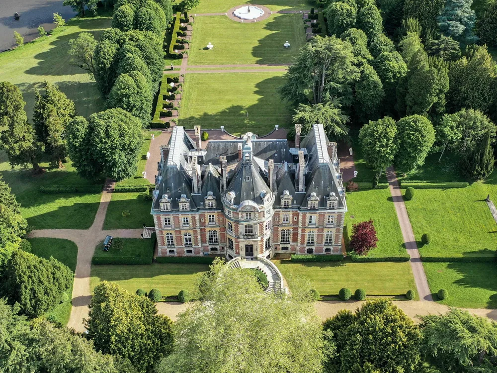 Château des Rêves near La Ferté-Fresnel, Normandy, France, a Second Empire 'Opéra'-style château built in 1867