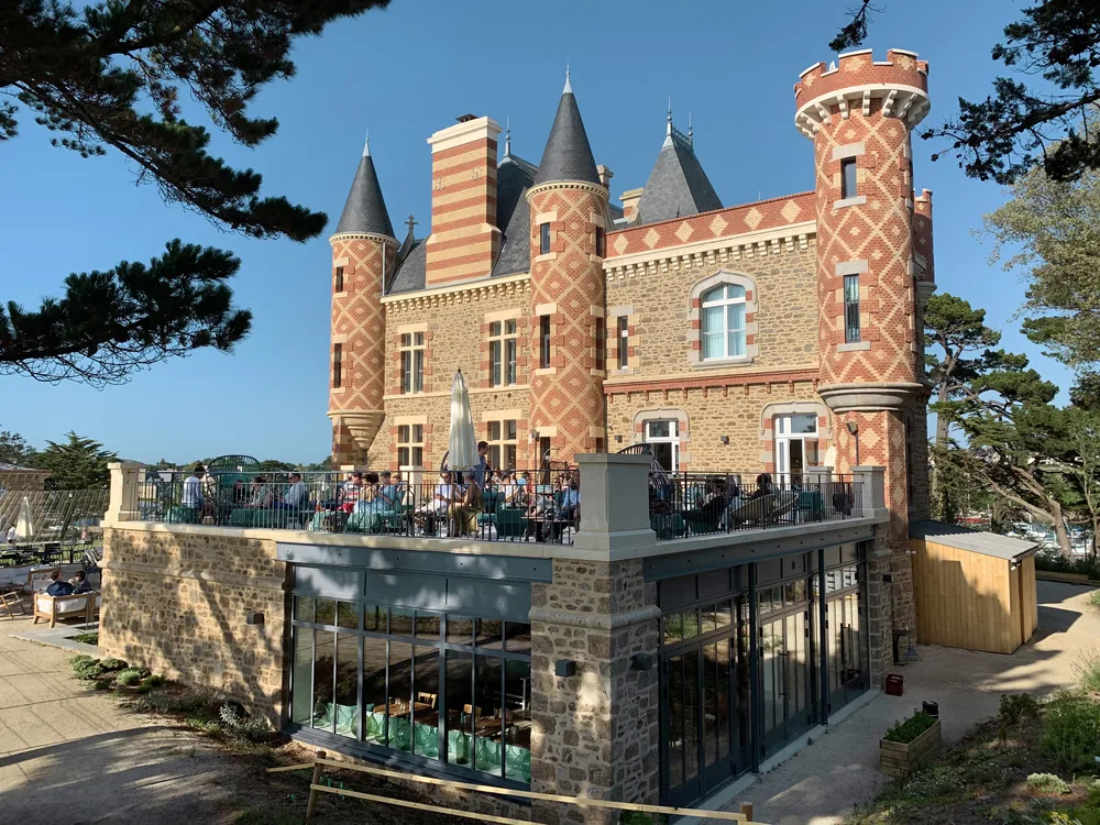 Château du Nessay, a 19th-century château on a Brittany headland built on medieval fortress ruins, Saint-Briac-sur-Mer, France