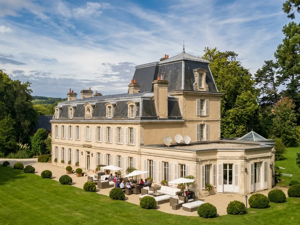 Château La Chenevière, an 18th-century château and WWII command post near Omaha Beach, Normandy, France