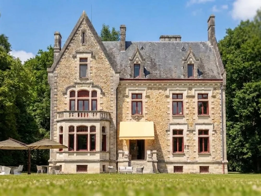 Château La Thuilière, a 19th-century Tudor-style manor turned boutique hotel, Saint-Front-de-Pradoux, Dordogne, France