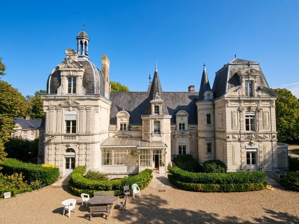 Château le Fresne, a 19th-century riverside château and bed-and-breakfast, Bouchemaine, near Angers, France