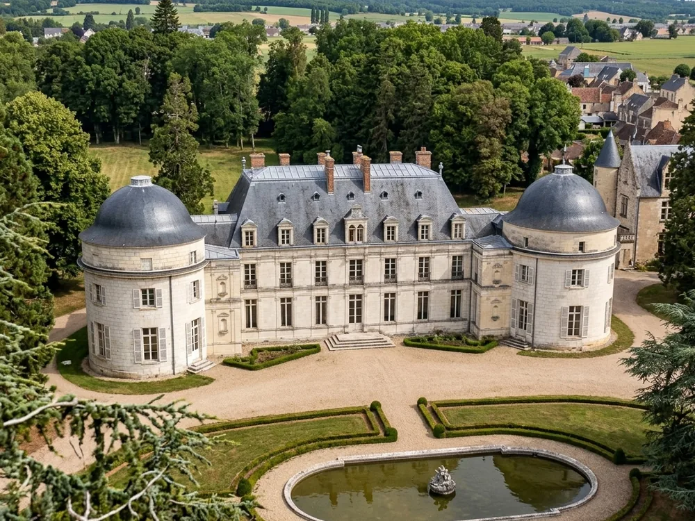 Château Royal de Benays, a château under active restoration near Bourgueil in the Loire Valley, France