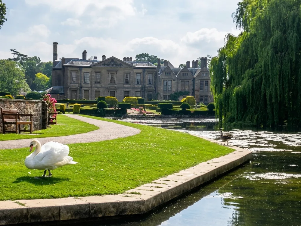 Coombe Abbey near Coventry, Warwickshire, England, a former Cistercian abbey set within a free 500-acre Capability Brown park