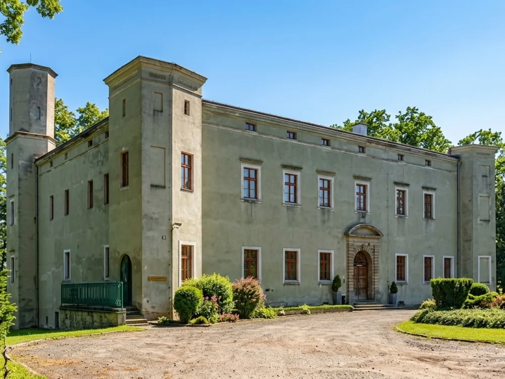 Dobroszyce Castle in Lower Silesia, Poland — a Renaissance fortress of the late 16th century, now a hotel