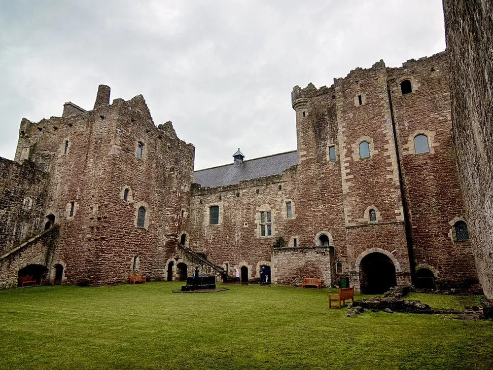 Doune Castle — Scottish Gothic towers and curtain walls above the River Teith in Central Scotland