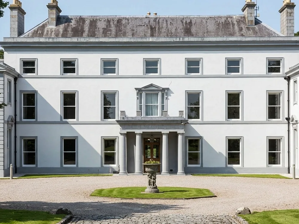 Fota House on Fota Island, County Cork, Ireland, a Regency country house set within the Fota Arboretum and Gardens