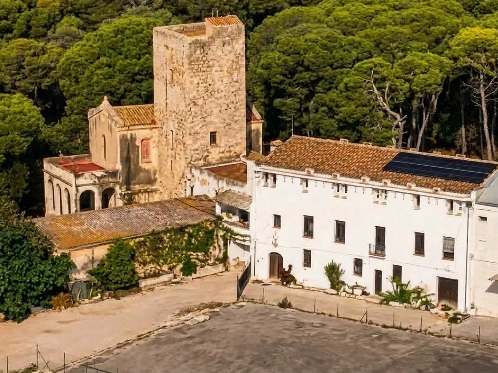 Granadella Castle, a restored coastal castle near the Ebro Delta, L'Ampolla, Tarragona, Catalonia, Spain