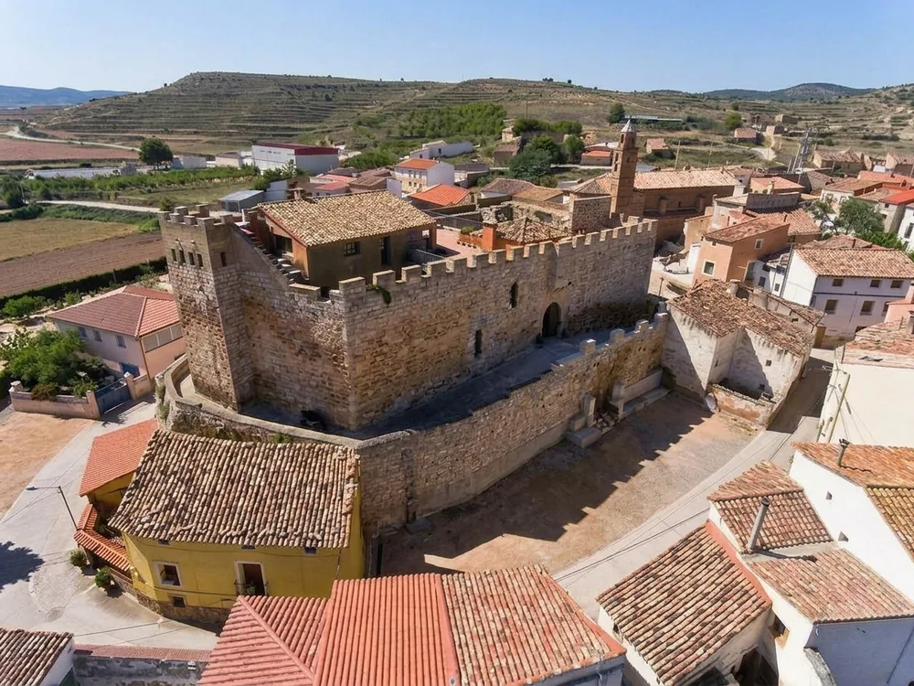 Grisel Castle, a 12th-century frontier fortress with literary-themed rooms, Zaragoza province, Aragon, Spain