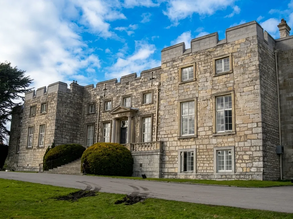Hazlewood Castle near Tadcaster, North Yorkshire, England, held by the Vavasour family for more than 900 years
