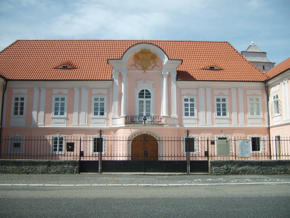 Hrádek Château near Sušice, Šumava foothills, Czech Republic — a Renaissance château with a Baroque château built in front of it in 1731, now a hotel