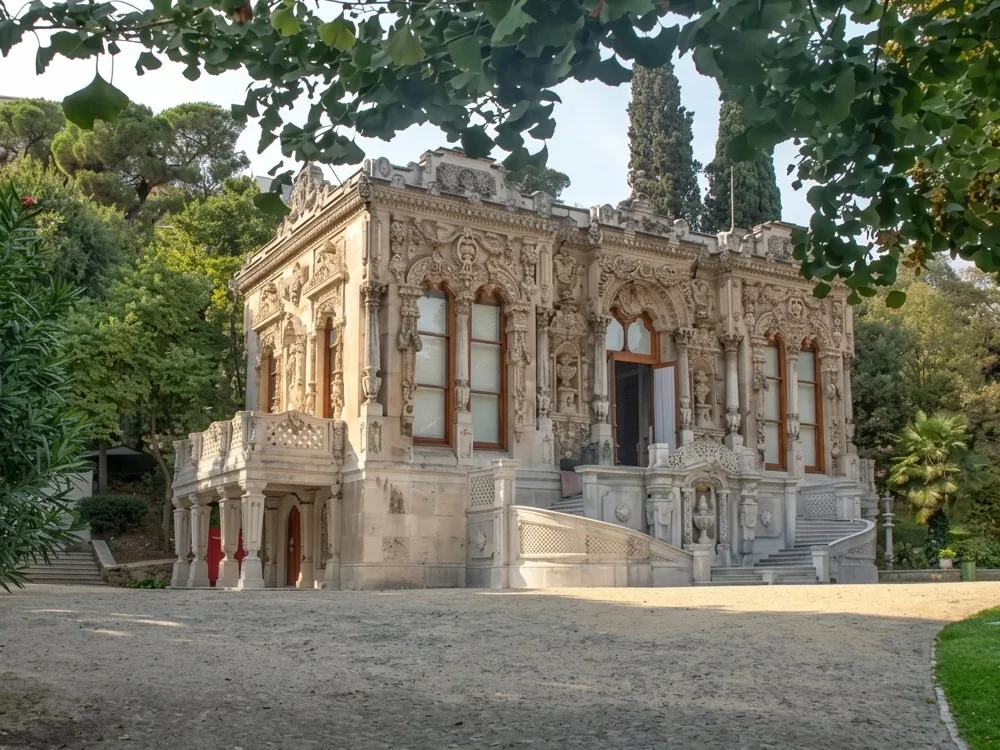 Ihlamur Pavilion (Ihlamur Kasrı) in Istanbul, Turkey, an Ottoman Baroque imperial pleasure pavilion built by Nigoğayos Balyan between 1848 and 1855